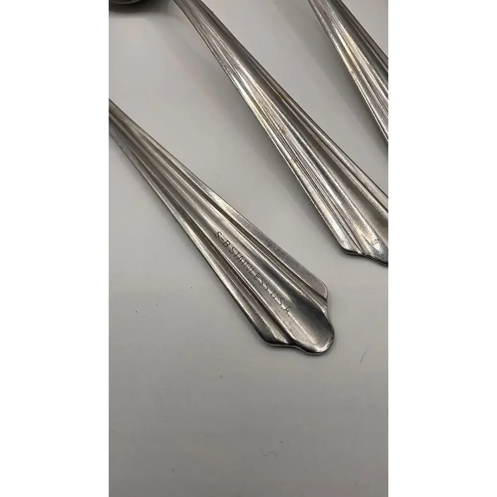 S-B Stainless USA RFL9 Pattern Vintage Spoons Set of 4 Stainless Flatware